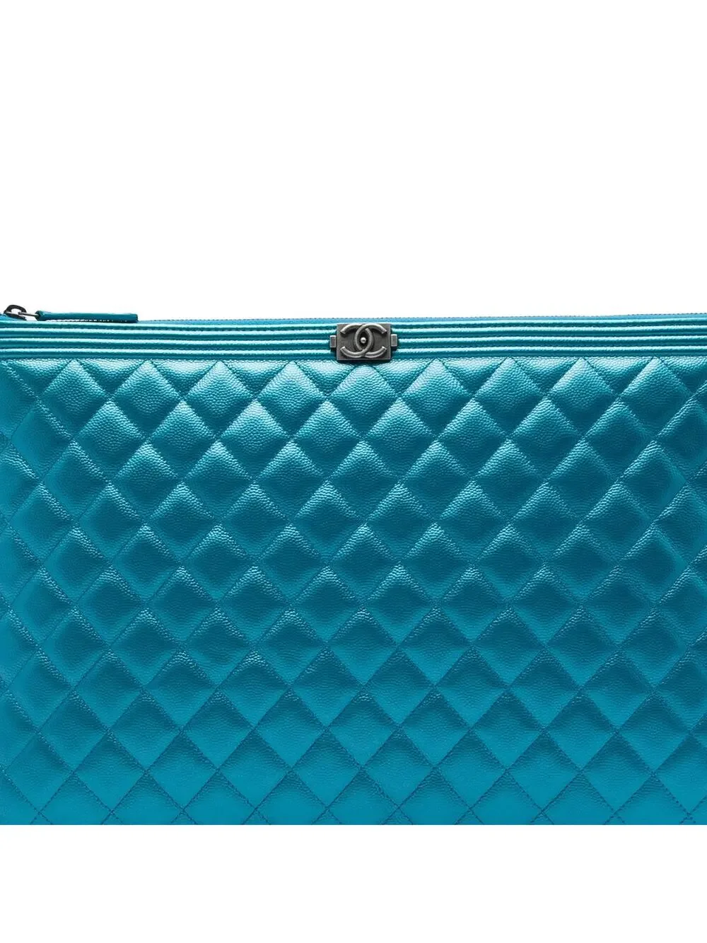 Chanel Large Quilted Metallic Caviar #320681C10B